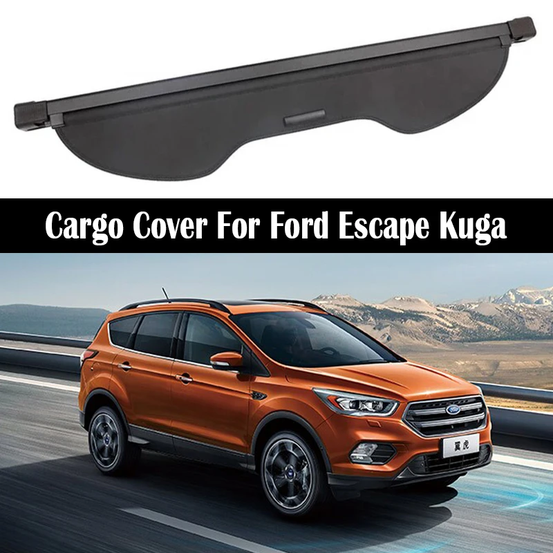 

Rear Trunk Cargo Cover For Ford Escape Kuga 2013-2019 Shield Shade Curtain Partition Board Privacy Blinds Security Accessories