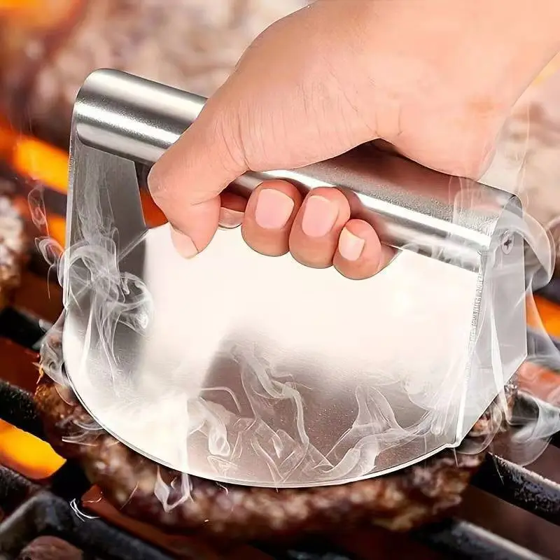 

Stainless Steel Smash Burger Press Hamburger Patties Meat Masher Circular Meat Press Mold for Deli Meats Kitchen Accessories