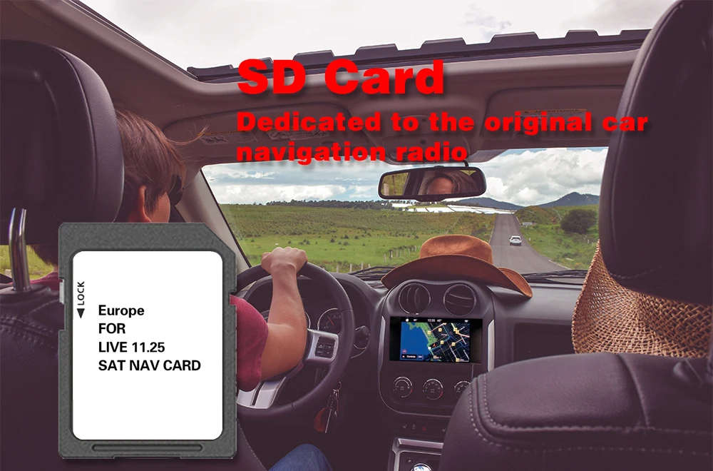 Use For Mascott 2011 2012 2013 Cover Poland Spain Map 8GB Sd Memory GPS Card