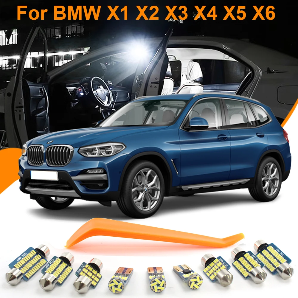 

Car LED Interior Lights Canbu For BMW X1 E84 F48 X2 F39 X3 E83 F25 X4 F26 X5 E53 E70 X6 E71 E72 Accessories Dome Read Trunk Lamp