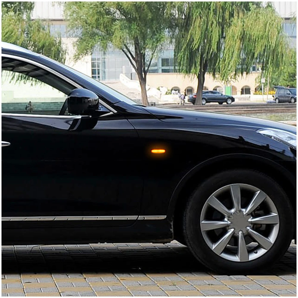 

2 шт. светодиодные динамические указатели поворота, боковые габаритные лампы на крыльях для Nissan Fuga Y50 Murano Z51 Pathfinder R52 Skyline V36 для Infiniti