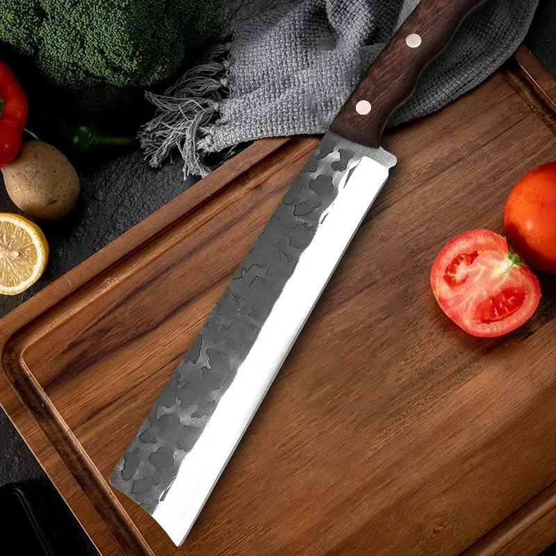 Stainless Steel Forged Big Bone Chopping Knife High Hardness Sharp Chopping Knife Butcher Meat Cleaver Kitchen Utility Knife