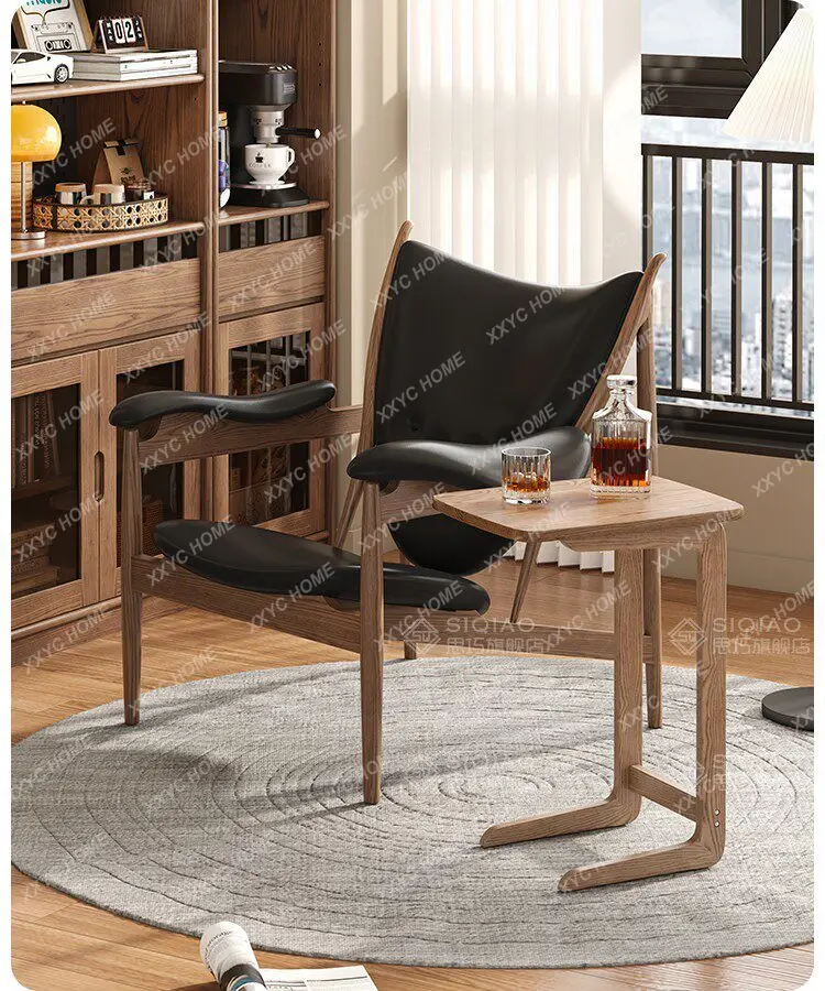 

LLiving room modern minimalist ash wood sofa side table