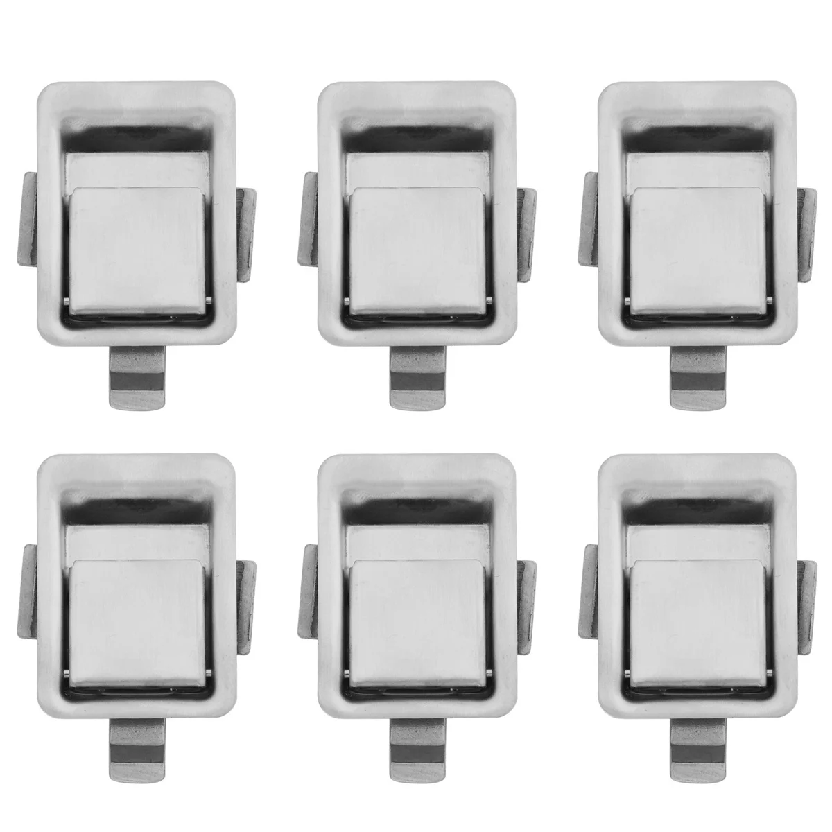 6X Stainless Steel Recessed Mounted Latch Mini Flush Mount Paddle Handle Lock for RV//Trailer/Cabinet/Tool Box Etc