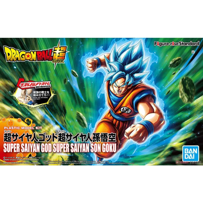 Figura modelo de juguete de sangre caliente Figura-rise Dragon Ball, Super Saiyan, Diosa Pelo Azul Rey Mono