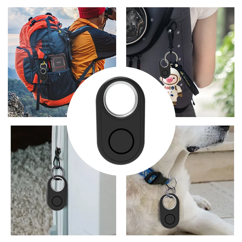 Bluetooth Smart Tag GPS Tracker via Find My Finder for Keys Luggage Bag Pets IP54 Dust and Water Resistant with Silicone Shell