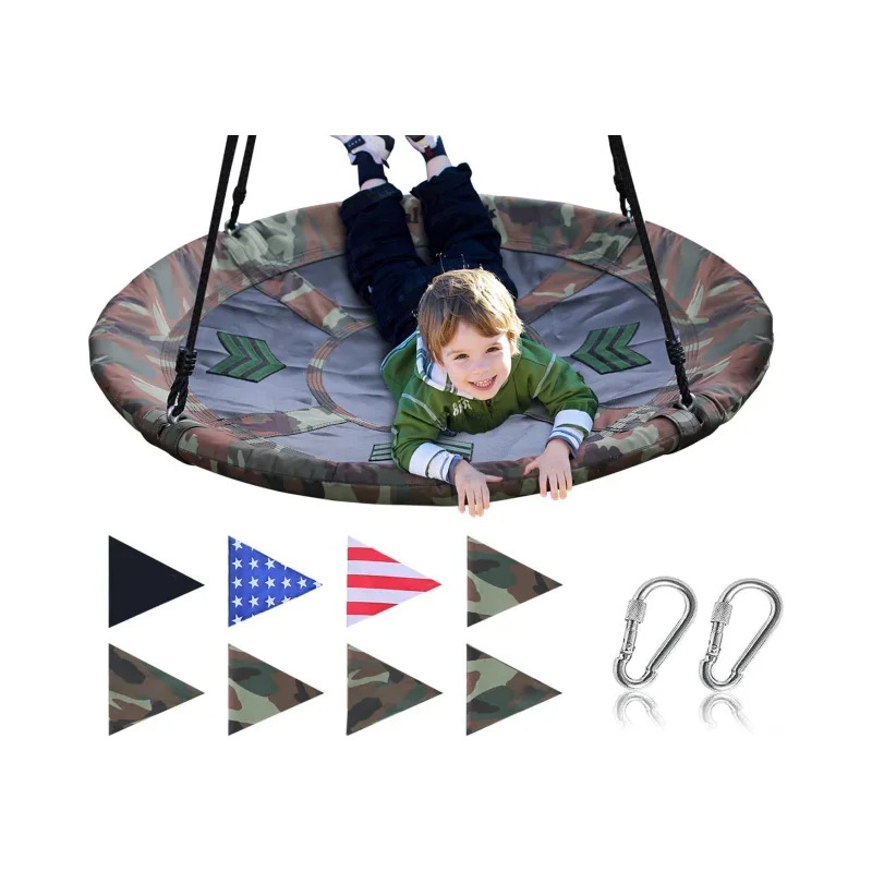 Round  Flying Saucer Children Tree Hang Hammock Swing Seat Chair for Garden Patio