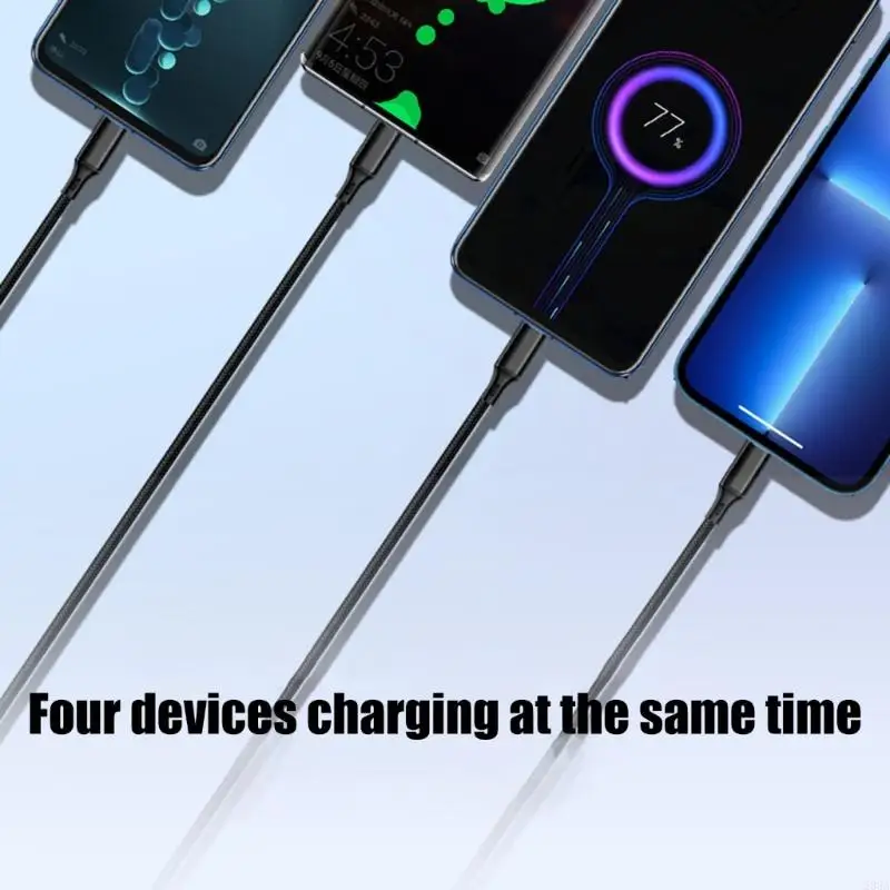 USB C إلى كابل USB شحن سريع ، 59 ''/1.5M USB النوع C شحن الحبل dataSync مع 4 كابل USB c ، لأقراص الهاتف 203A