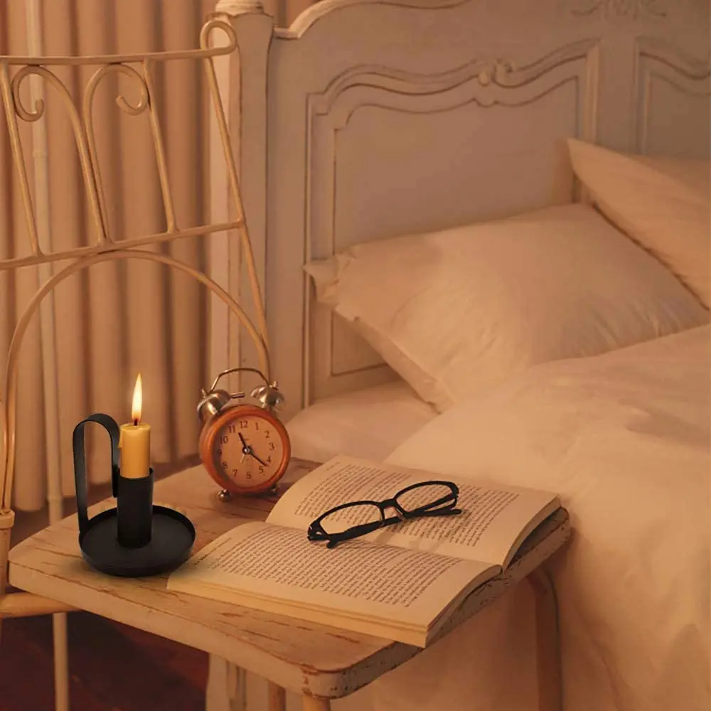 Wrought Iron Candle Holder Black Candlestick Holders Candle Holders for Wedding, Dinner, Party Decoration