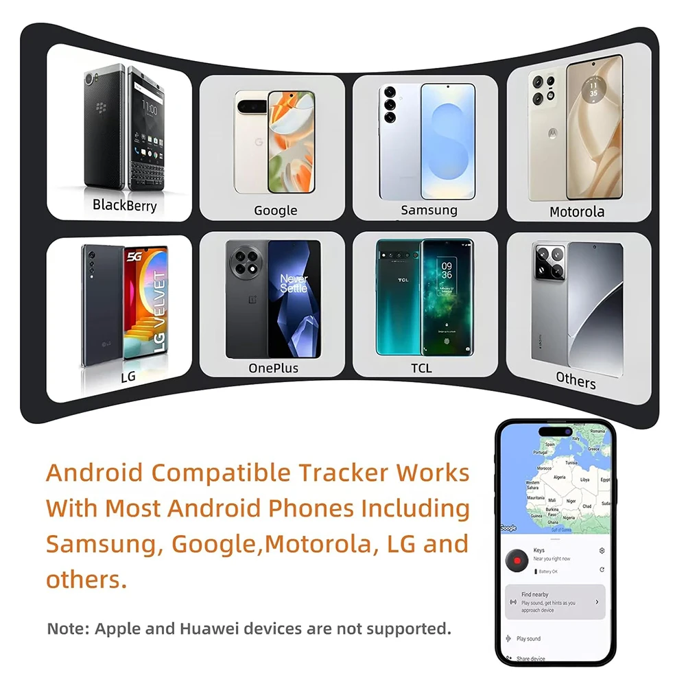 Google GPS Tracker for Android AirTag Replacement Via Google Find My Device Bag Bike Keys Finder Wallet Anti-loss Location Track