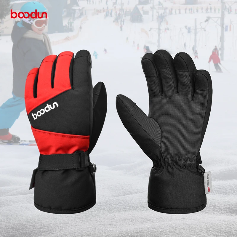 

Лыжные перчатки Bodon Outdoor, теплые, противоскользящие, износостойкие, водонепроницаемые спортивные перчатки с пятью пальцами 1383
