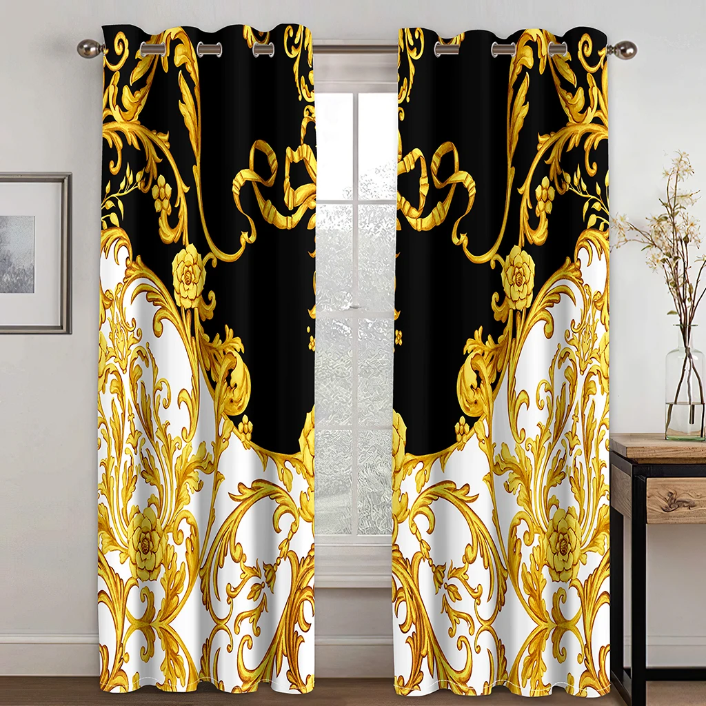 

2023 New Famous Brand Digital Printed Curtains European-style Luxury Curtains Curtain Finished Custom Luxury Living Room Curtain