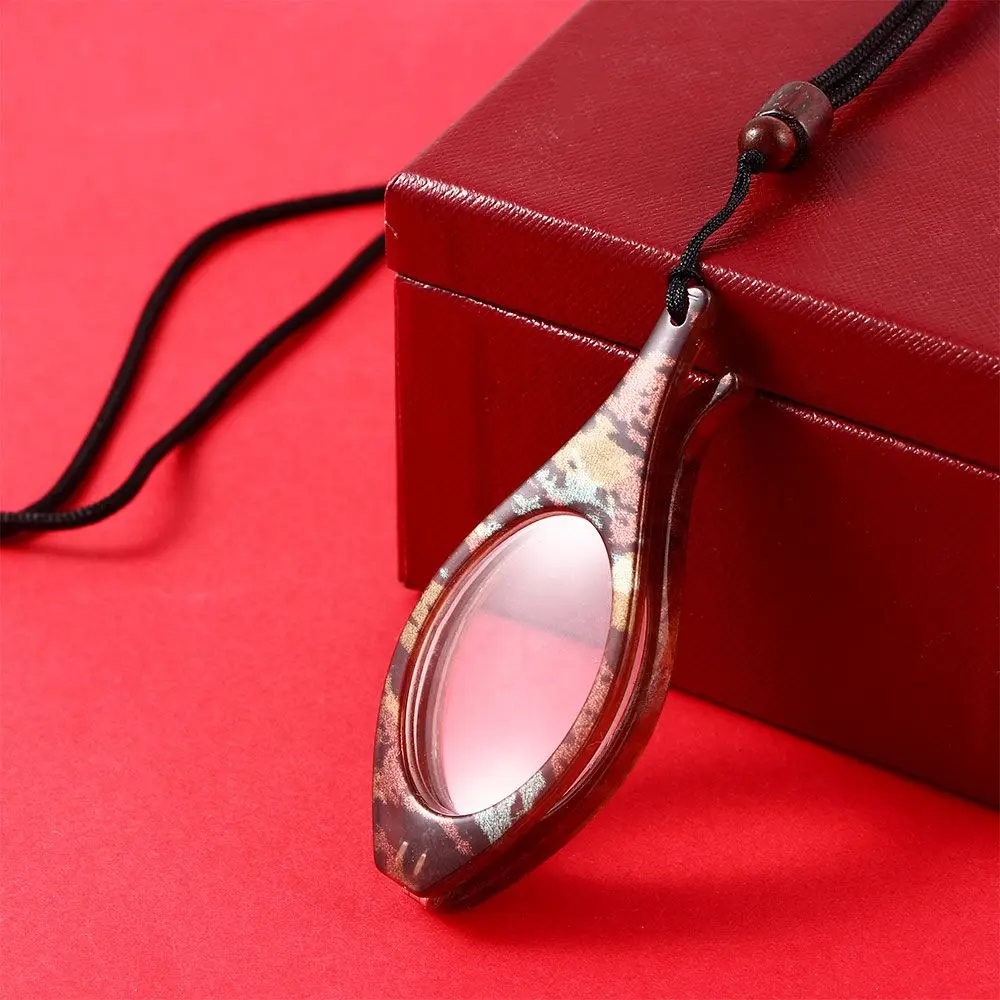 Fashion Pendant Foldable Circular Gift For Partents Hanging Neck Glasses Presbyopic Glasses Reading Glasses Mini Elderly Glasses