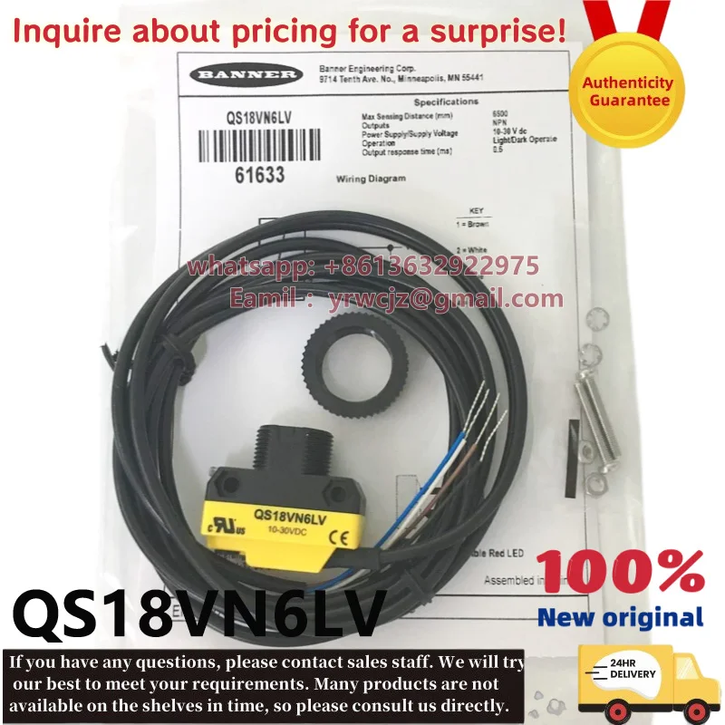 Genuine Original Banner QS18VN6LV Retro-reflective Photoelectric Sensor