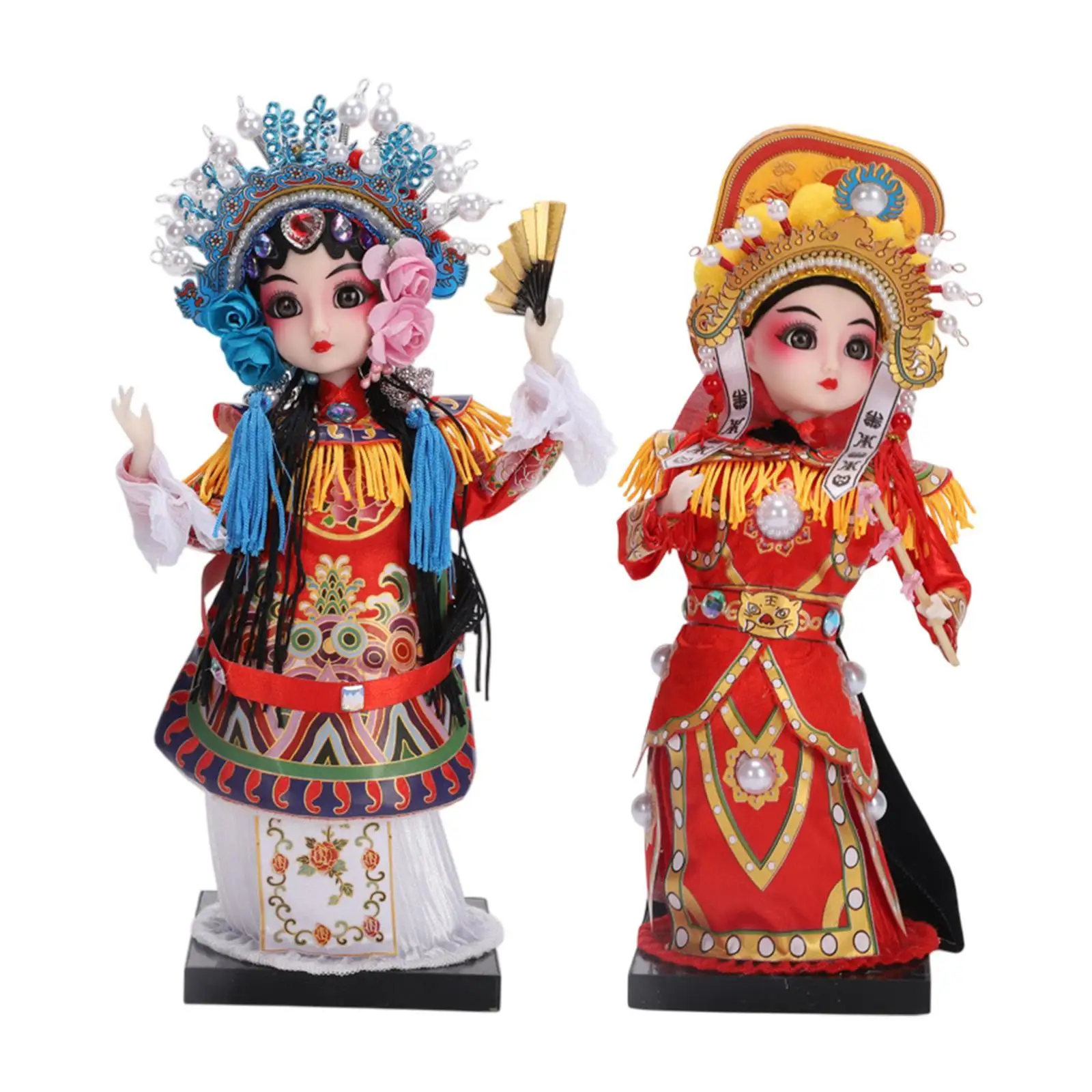 8.66inch Peking Opera Ornament Sculpture for Fireplace Living Room Bedroom