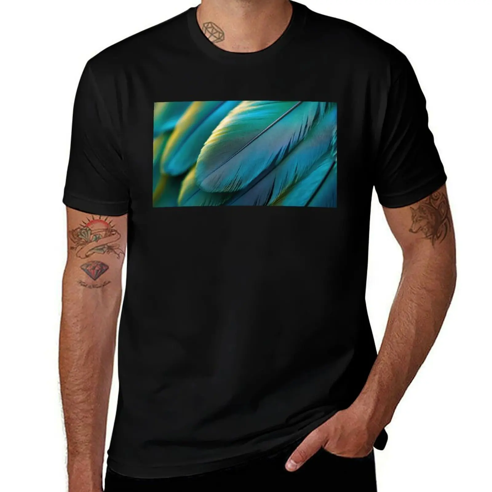 

Feathers show vivid colors T-Shirt customizeds blacks vintage mens funny t shirts