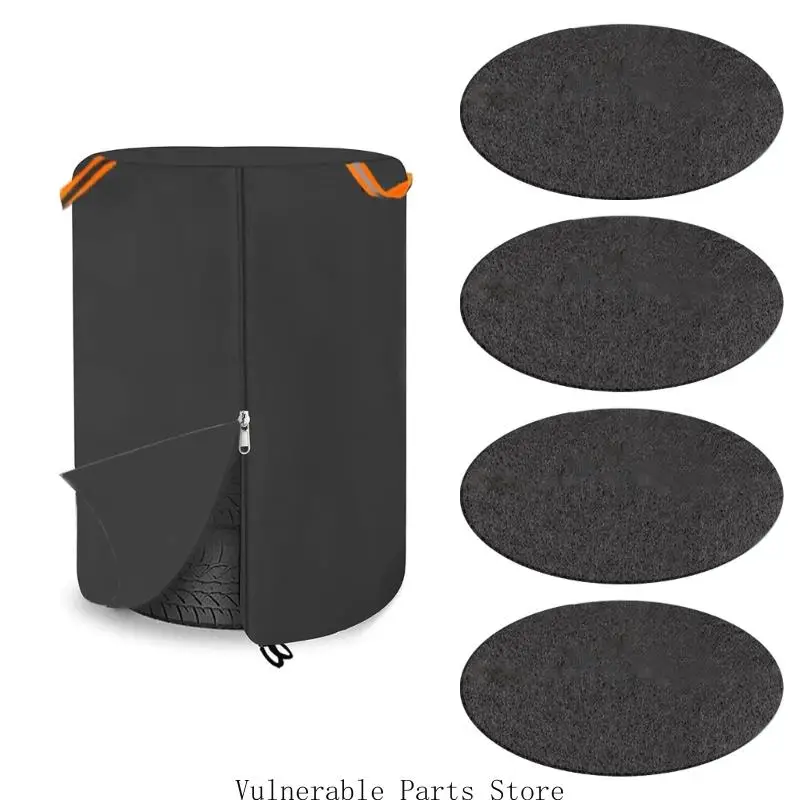 

Универсальный чехол для шин из полиэфирной ткани 420D 85x120 см с 4 слоями набивки для защиты от воды и солнца прицепа