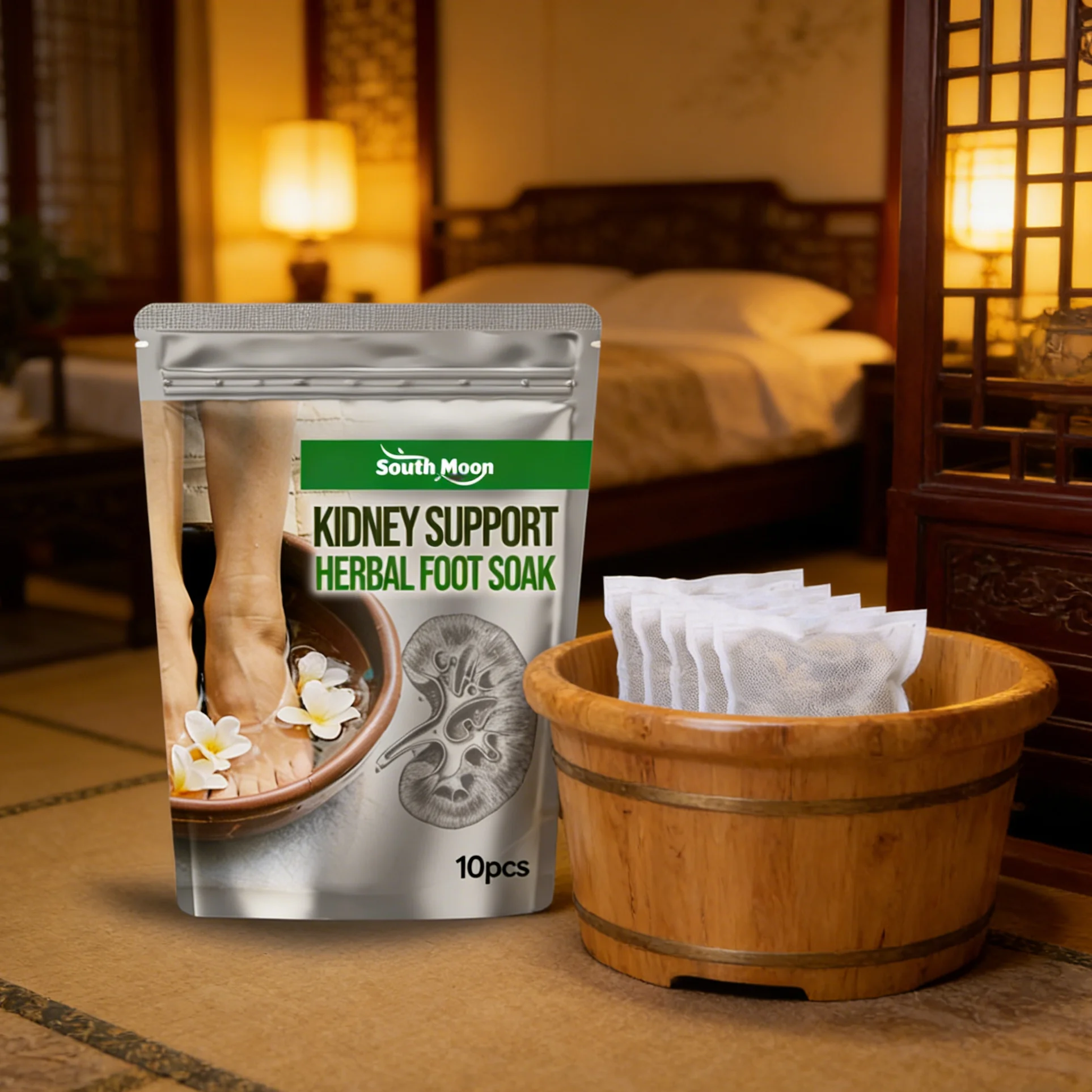 

​ Травяной сбор для ножных ванн: детокс, очищение почек, снятие усталости, улучшение метаболизма, устранение бессонницы, осушение, уход за здоровьем, 1 шт.