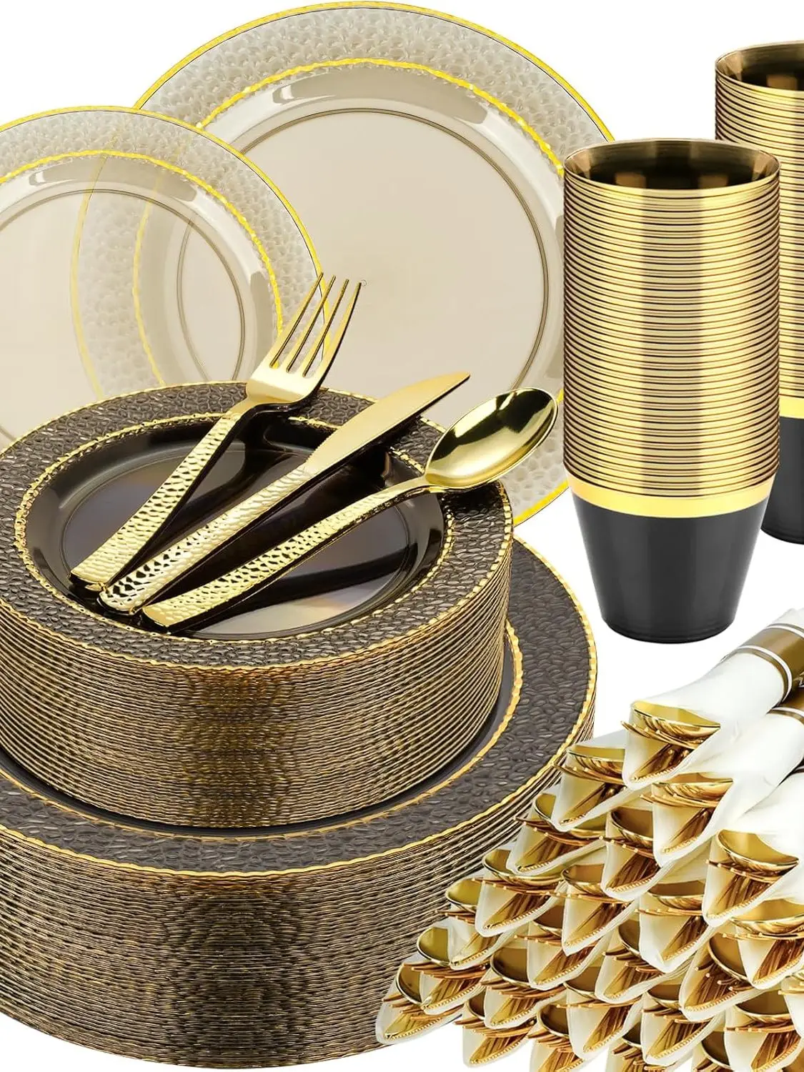 piatto-da-dessert-in-plastica-monouso-per-feste-motivo-ondulato-oro-stoviglie-per-banchetti-finitura-satinata-trasparente-posate-biodegradabili