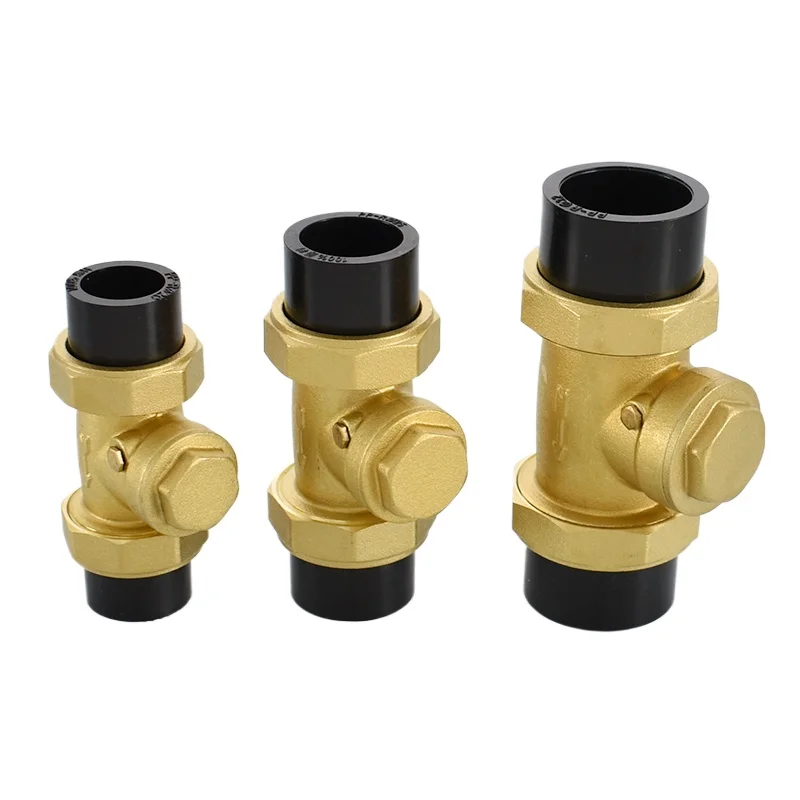 1PCS Copper 20 25 32pe Hot Melt Horizontal Check Valve 40 50 63 Brass Main Body Anti-Backflow Waterproof