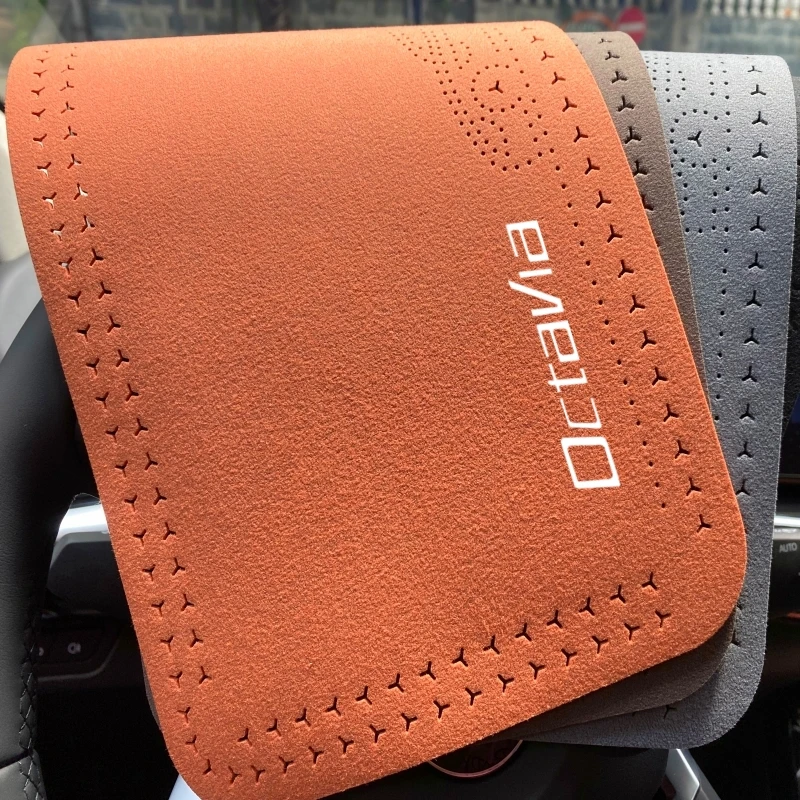 Suede Car Central Armrest Pad Anti Slip Auto Center Console Arm Rest Mat Seat For skoda octavia 3 a7 vrs 2 mk3 a5