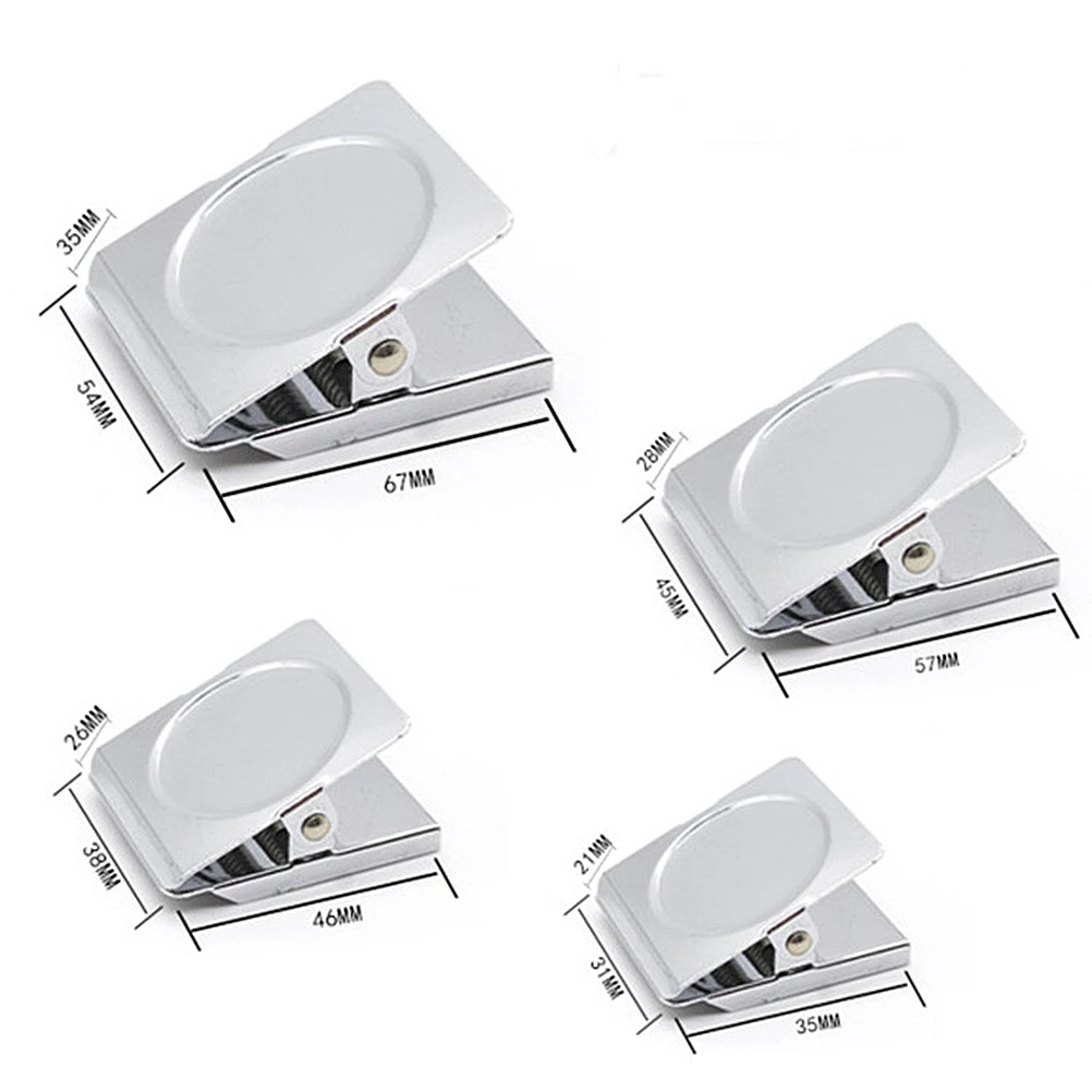 10 قطع من المشابك المغناطيسية القوية المصنوعة من الفولاذ المقاوم للصدأ منظم مشبك معدني مربع للأوراق والصور ومخططات التدفق للاستخدام المنزلي والمكتب والمدرسة