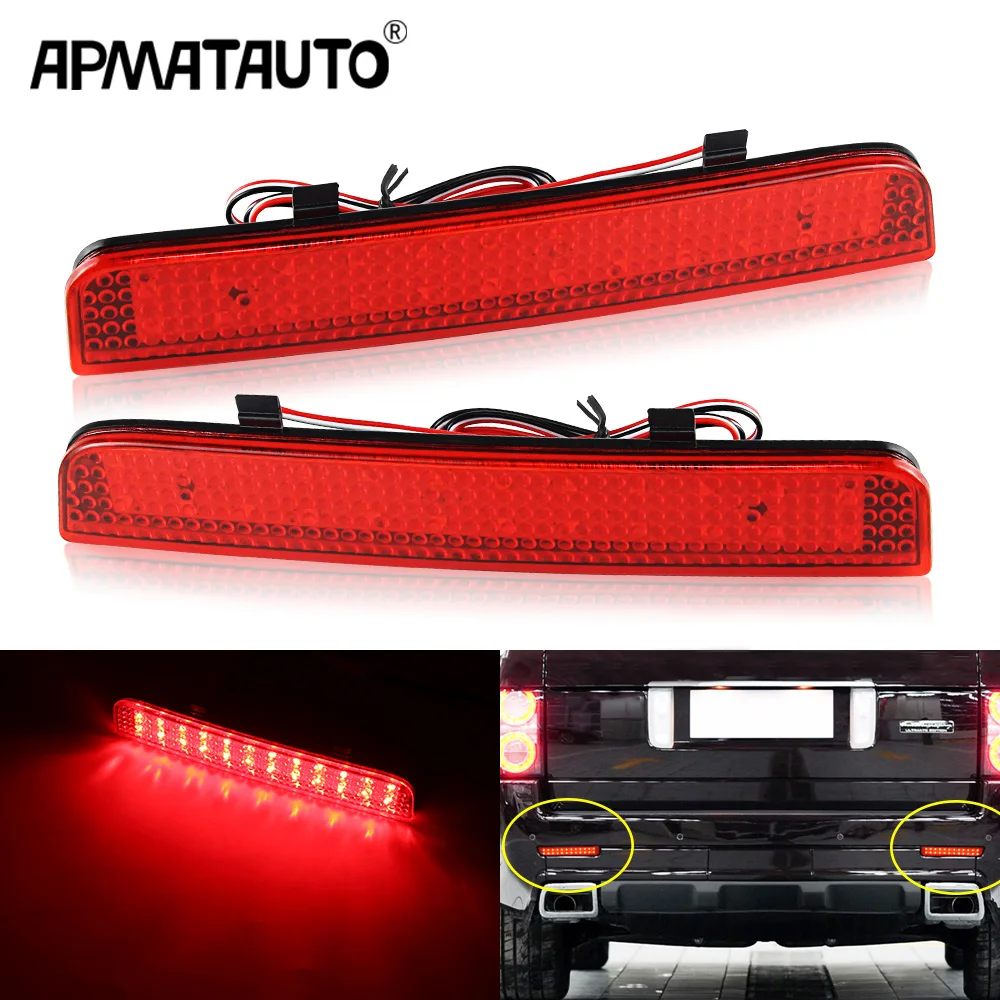 2Pcs Canbus LED Rear Bumper Reflector Light Car Driving Brake Fog Lamp For Land Rover L322 2003-2012 /Freelander 2 / LR2 08-13