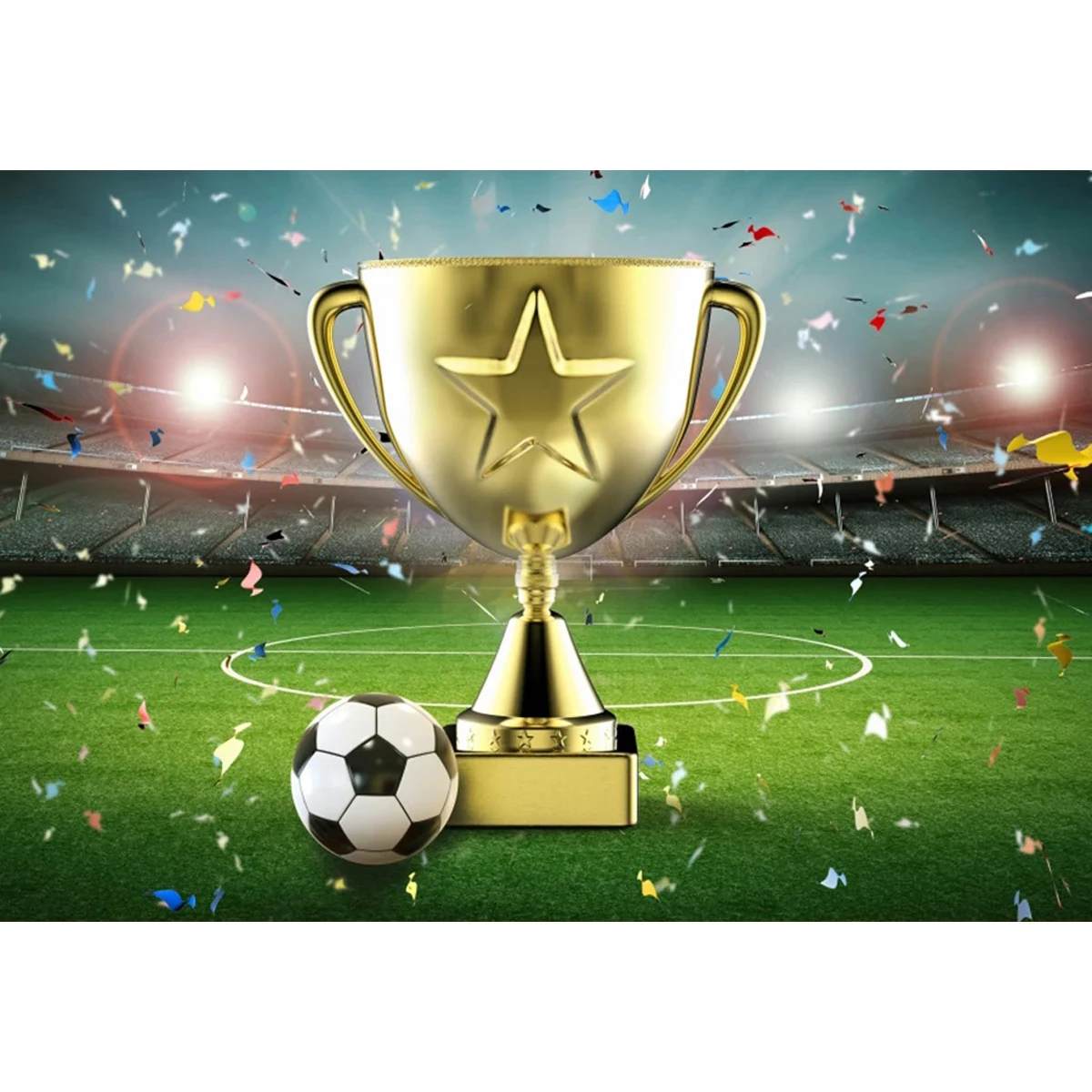 Football Birthday Background Cloth Football Balloon Boy Birthday Party Decoration Banner Hanging Flag Hanging Cloth
