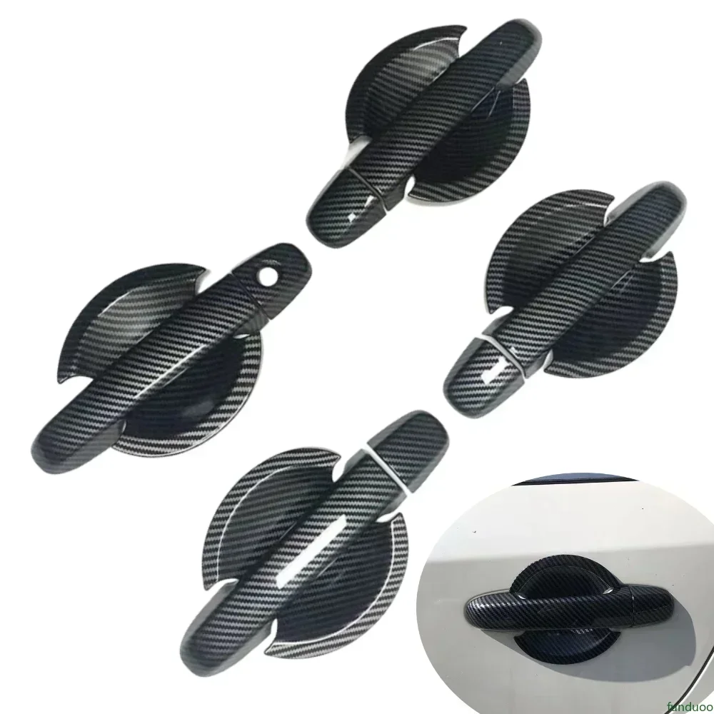 

For Subaru Trezia 2011 2012 2013 2014 2015 2016 2017 Carbon Fiber Chrome Car Door Handle Cover Trim Sticker Styling Accessories