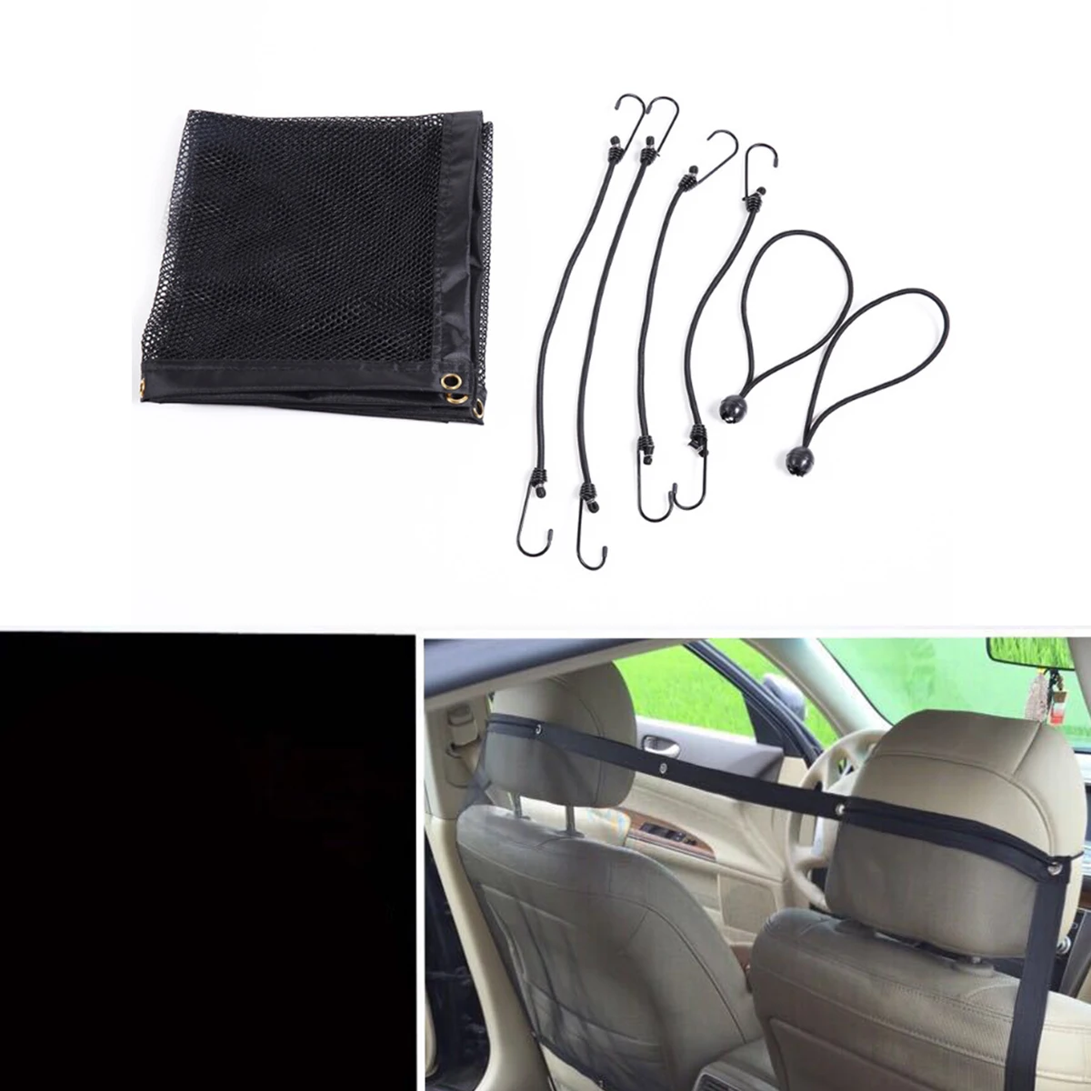 

Car Backseat Pet Barrier Dog Fence Isolation Mesh Safety Net High Elastic Stretchy Netting Kids Collision Protection Suvs