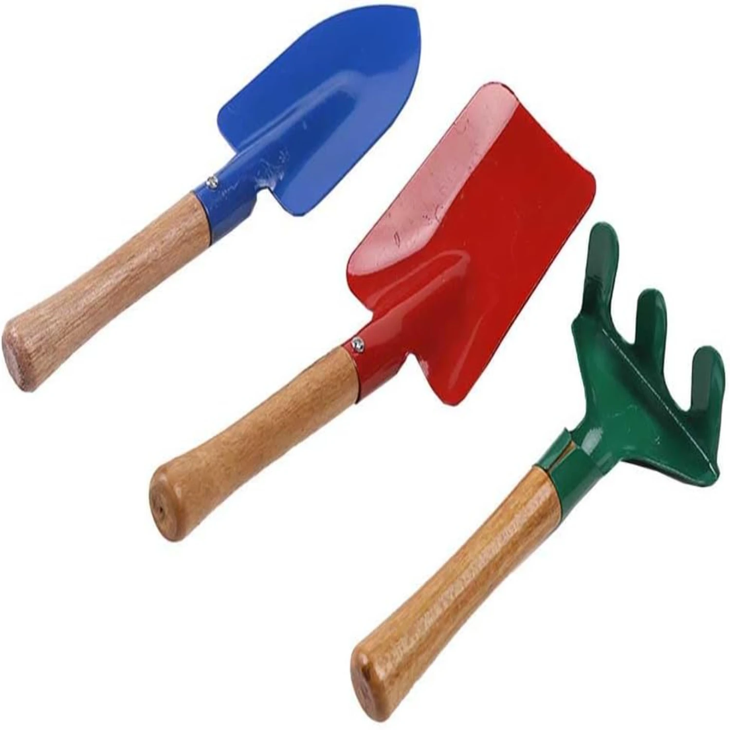 

3Pcs Garden Tools Small Metal Sand Hand Shovels Gardening Tools with Sturdy Wooden Handle for Flower Plant Potted Planting Dig