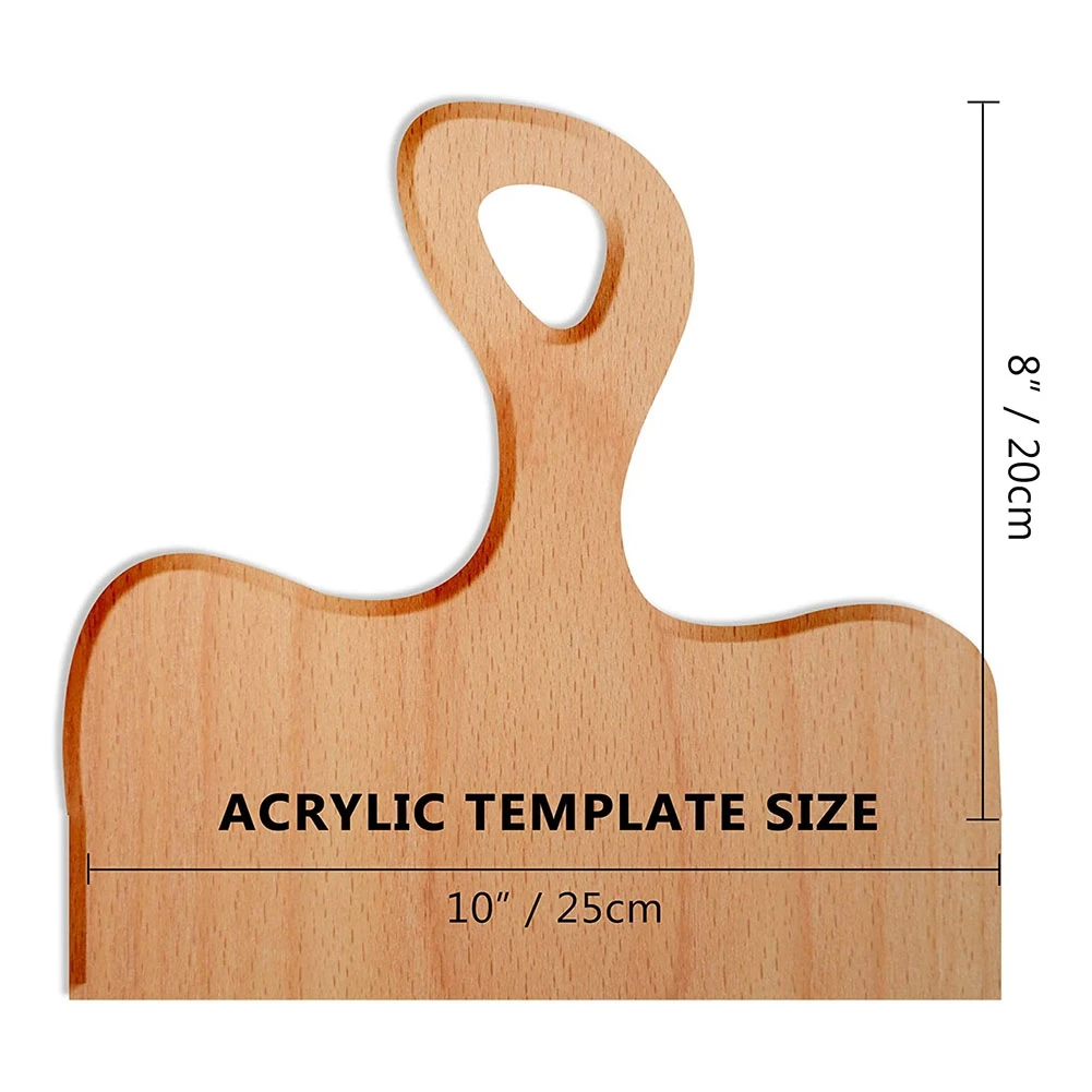Charcuterie Template Acrylic Handle Cutting Board Router Template Straight Angled Tracing Stencils Guide Tools