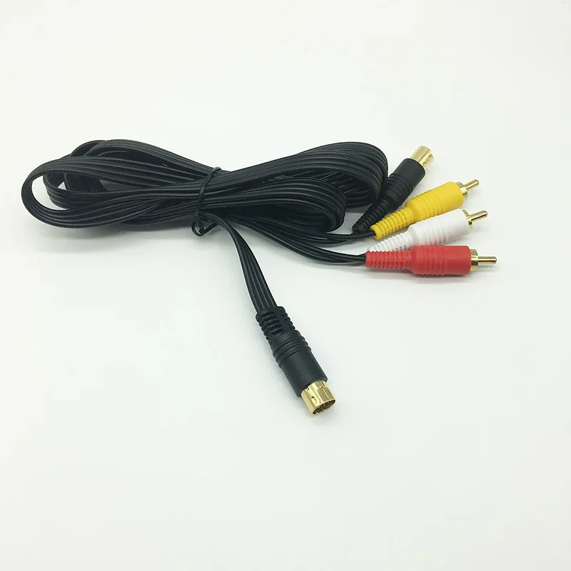 New Gold Plated SAV RCA Audio Video Composite Cable Cord for Sega Saturn S-Video AV Cable