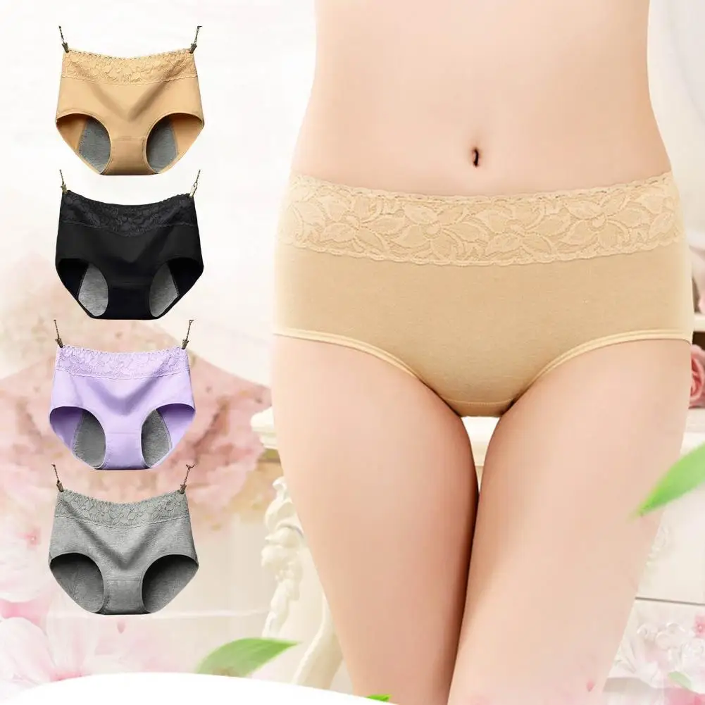 Women Underpants  Casual Close Fit Leak Proof Menstrual Period Briefs  Female Underpants