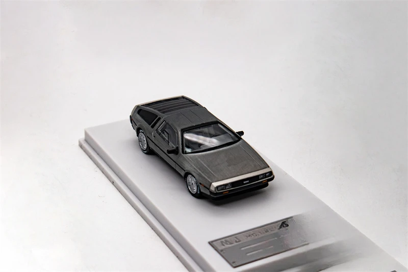 MJ 1:64 Back to the Future Time Car Silver Prototype Car Diecast Model car