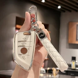Car Key Case Cover Key Holder Leather Keychain for BMW X1 X2 X3 X4 X5 Key Cover BM 1 Series 2 3 4 5 6 7 Series