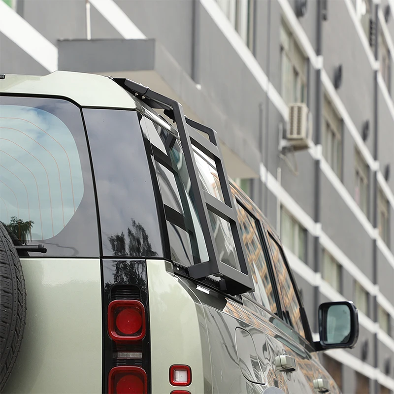 For Land Rover Defend 90 110 130 2020-2024 Car styling Stainless steel Black Car Side Ladder Car Exterior Accessories