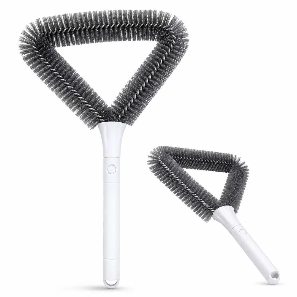 Plastic Window Screen Brush Nylon Bristles Dense Bristles Triangular Cleaning Brush Dust Remover Wet and Dry Use
