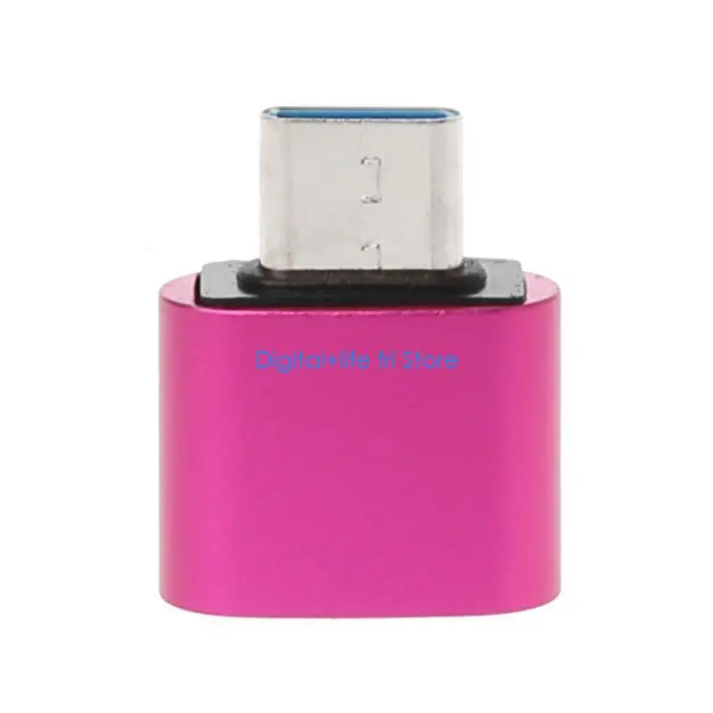 E06D Mini Aluminum Alloy USB 2.0 Female to Type-c Male Adapter Type-c Male to USB OTG Adapter for Laptops, Power Banks