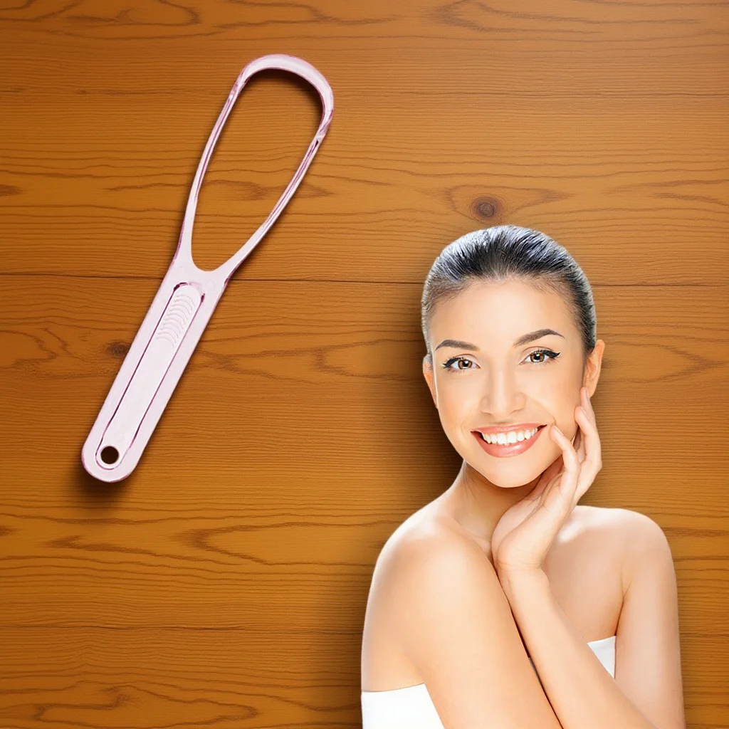 

1Pcs Tongue Cleaner Scraper Ergonomic Oral Tongue Scraper for Bad Breath Removal Halitosis Fresh Breath Cleaner