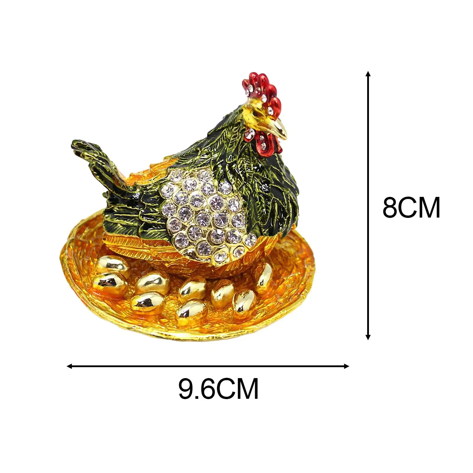 صندوق مجوهرات لتفقيس البيض على شكل دجاجة صندوق كنز لسطح المكتب