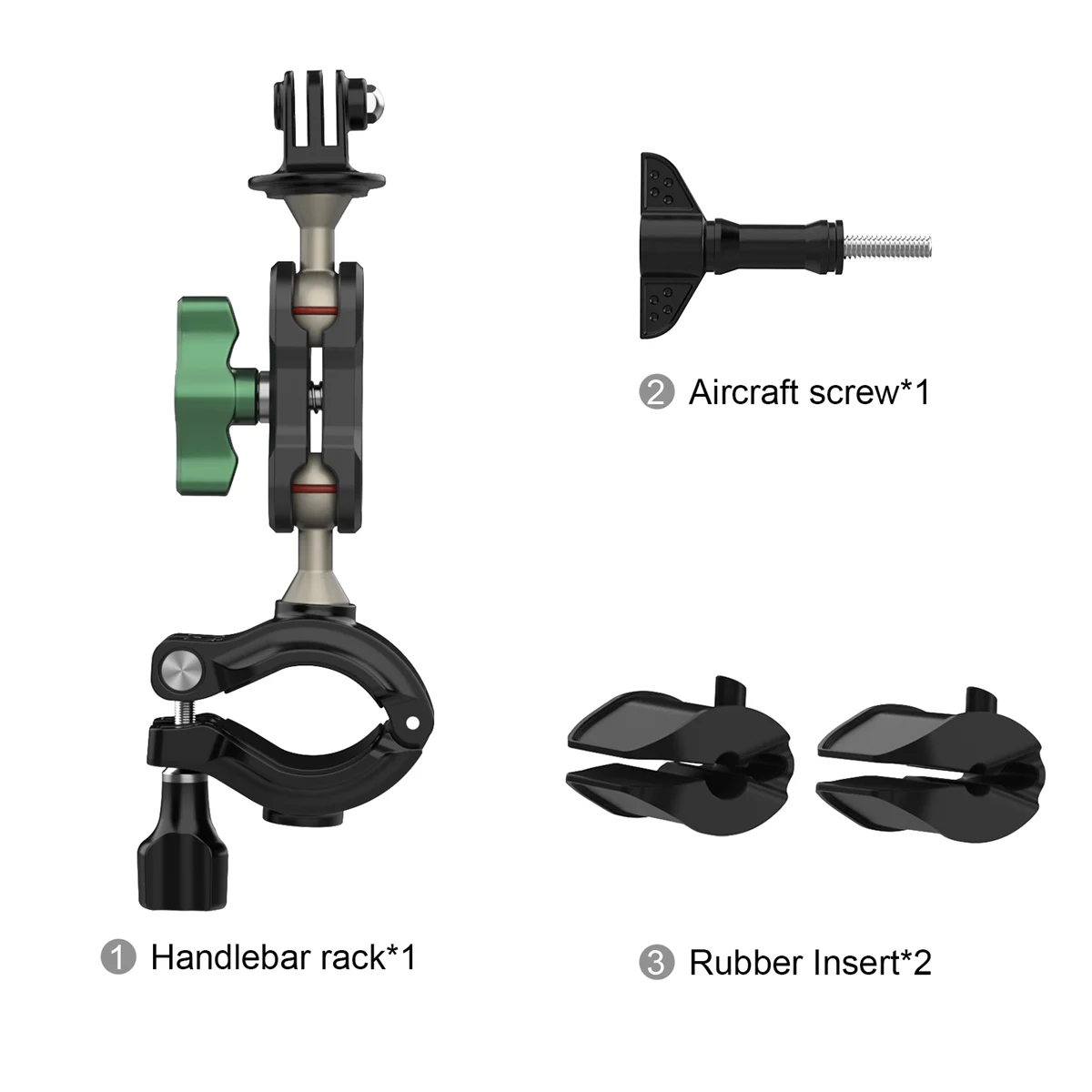 

Bicycle camera bracket Motorcycle Bicycle Bracket Double Ball Head Arm for 12 Action Camera Accessories