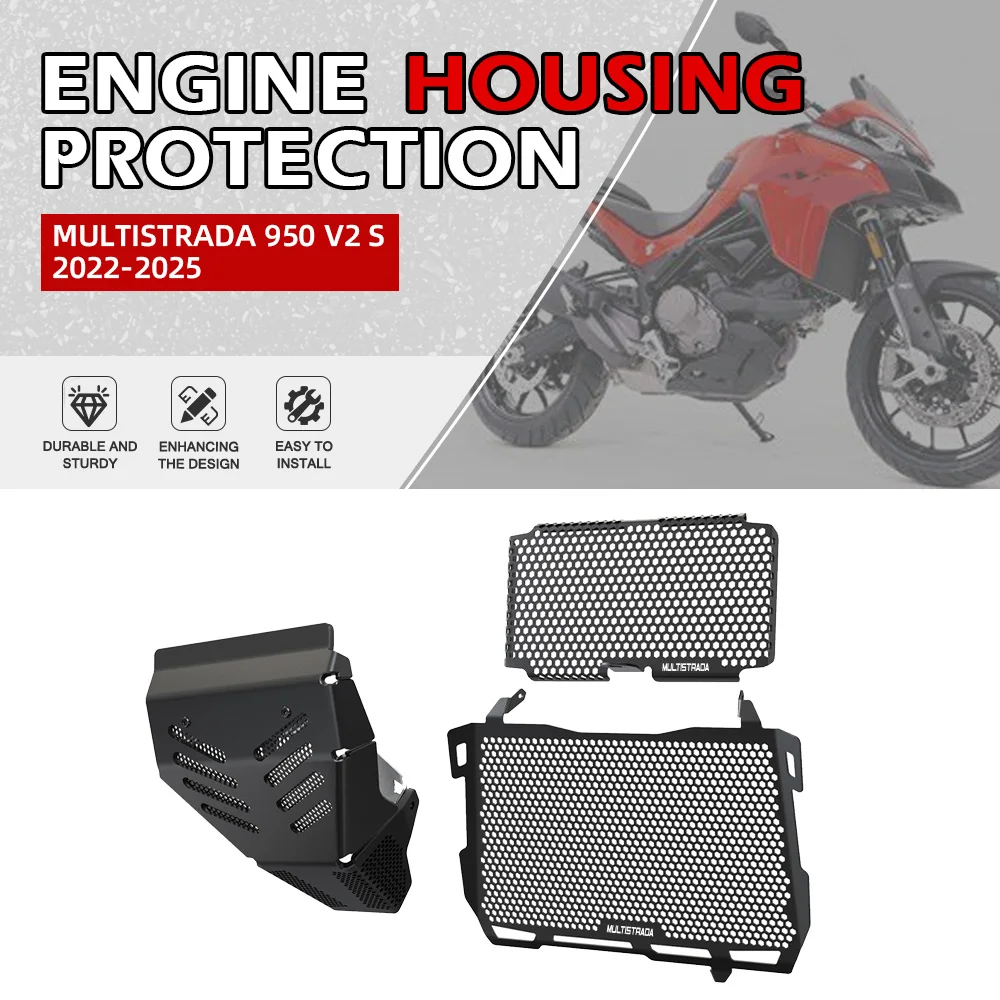 For Ducati Multistrada 1200 Enduro Pro 2017-2018 Motorcycle Radiator Guard Grille Tank Cooler Cover For Multistrada 1260 Enduro