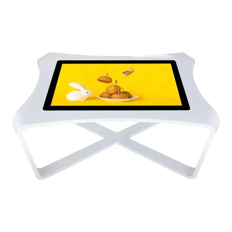 Multi Double Restaurant Table With 43inch Horizontal Touch Screen Digital Signage Software Kiosk Advertising Displayer