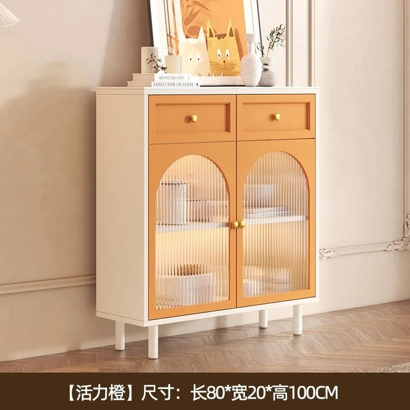 Rock slab dining side cabinet kitchen living room storage cabinet tea entrance cabinet