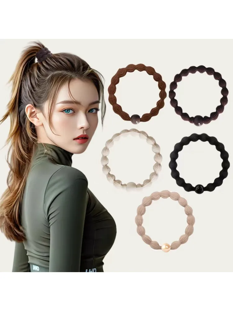 Attaches de cheveux à haute élasticité pour femmes et filles, 5 pièces, bonne qualité, élastique pour queue de cheval, accessoires pour cheveux