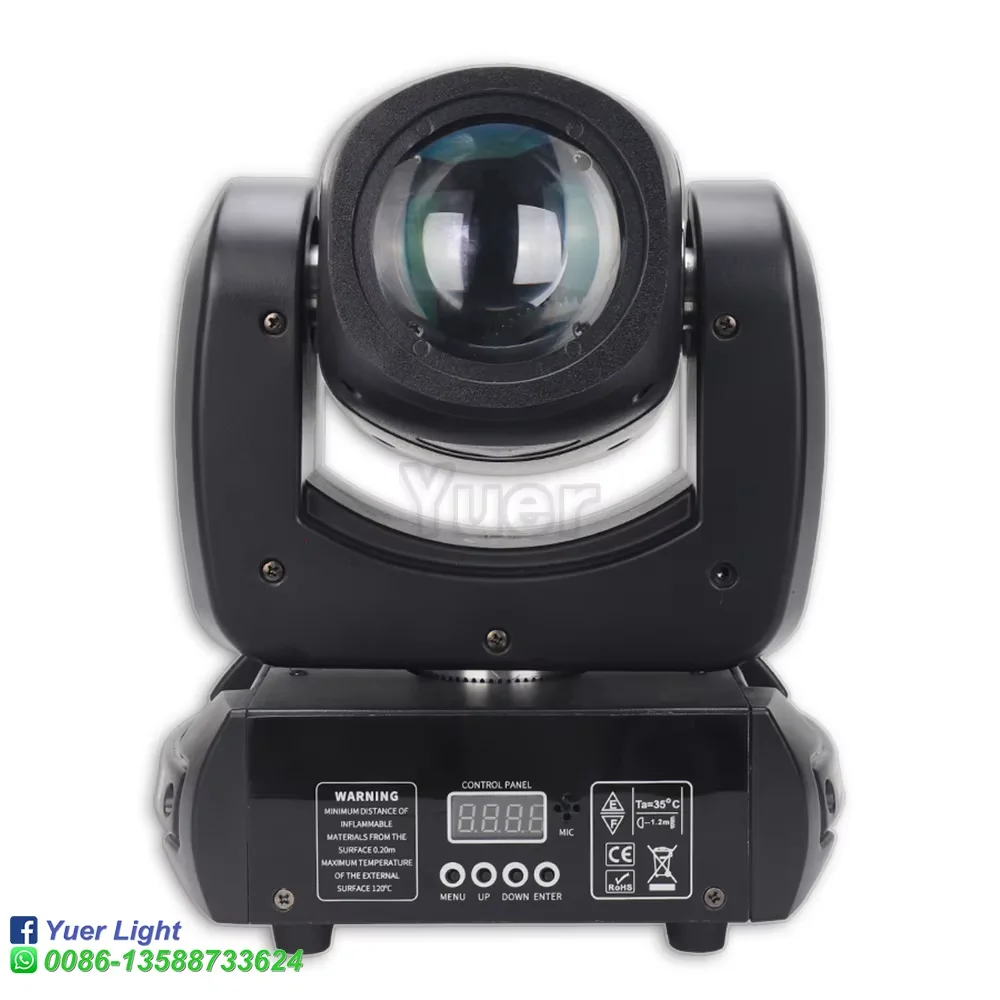 100W  LED Moving Head Light 8 Patterns 8 Colors 18 Prisms DMX Control Voice Activated 540° X Axis 180° Y Axis for Parties Bar