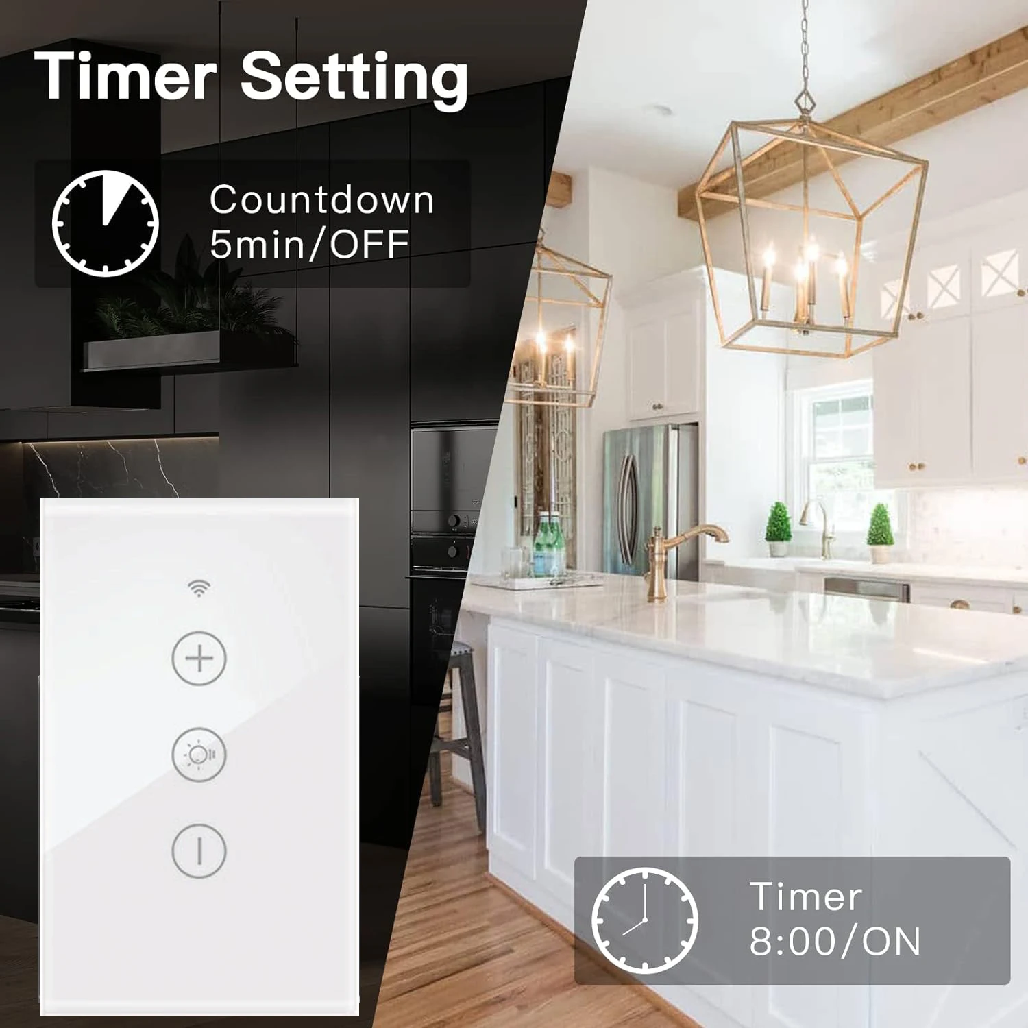 Tuya-vida inteligente LED interruptor dimmer, Wi-Fi, luzes domésticas remotas, escurecimento interruptores de toque, controle de voz, Alexa, Google