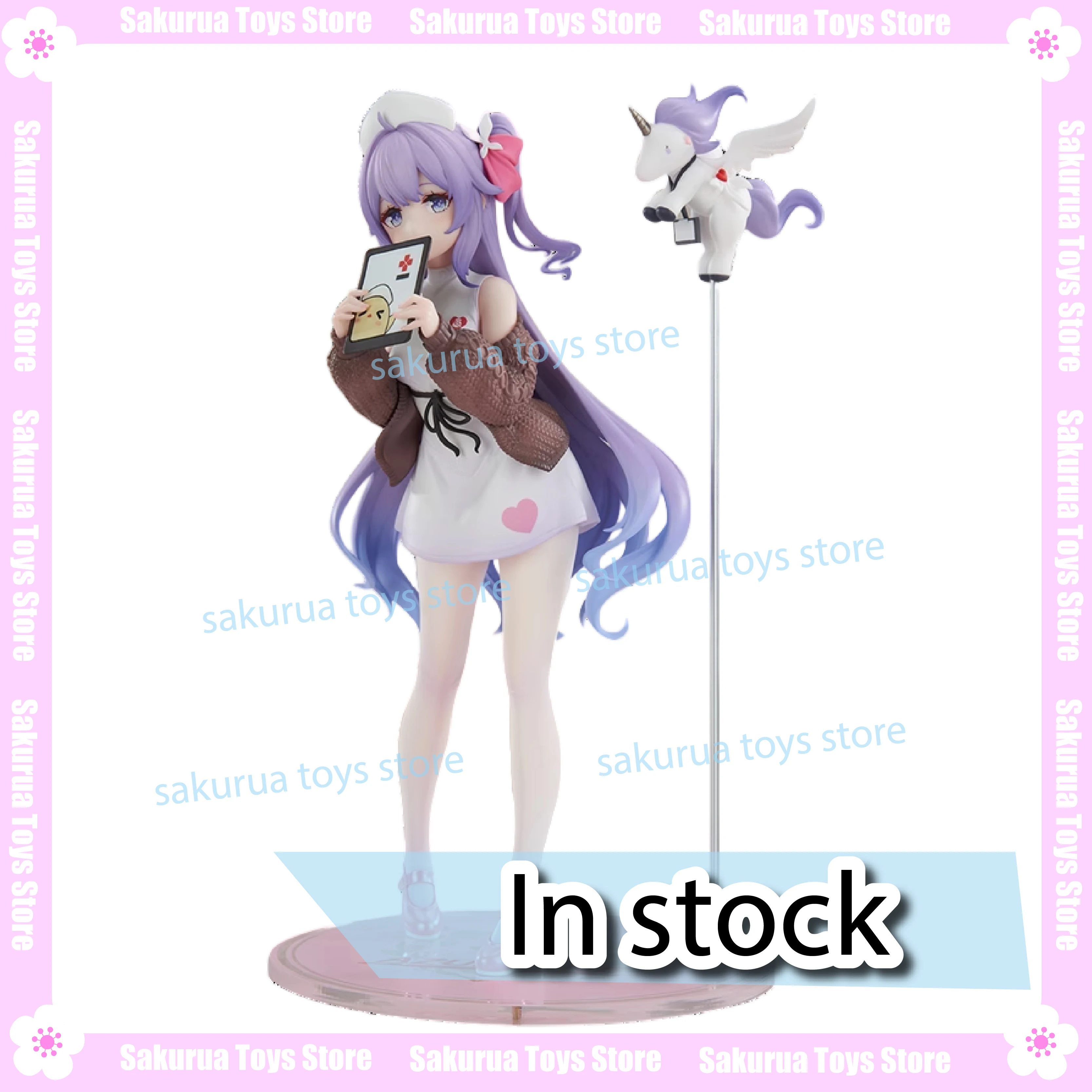 Figurine licorne ange temps de soins infirmiers 1/8, ornement périphérique d'animation, modèle de paysage, cadeau de Collection, en Stock