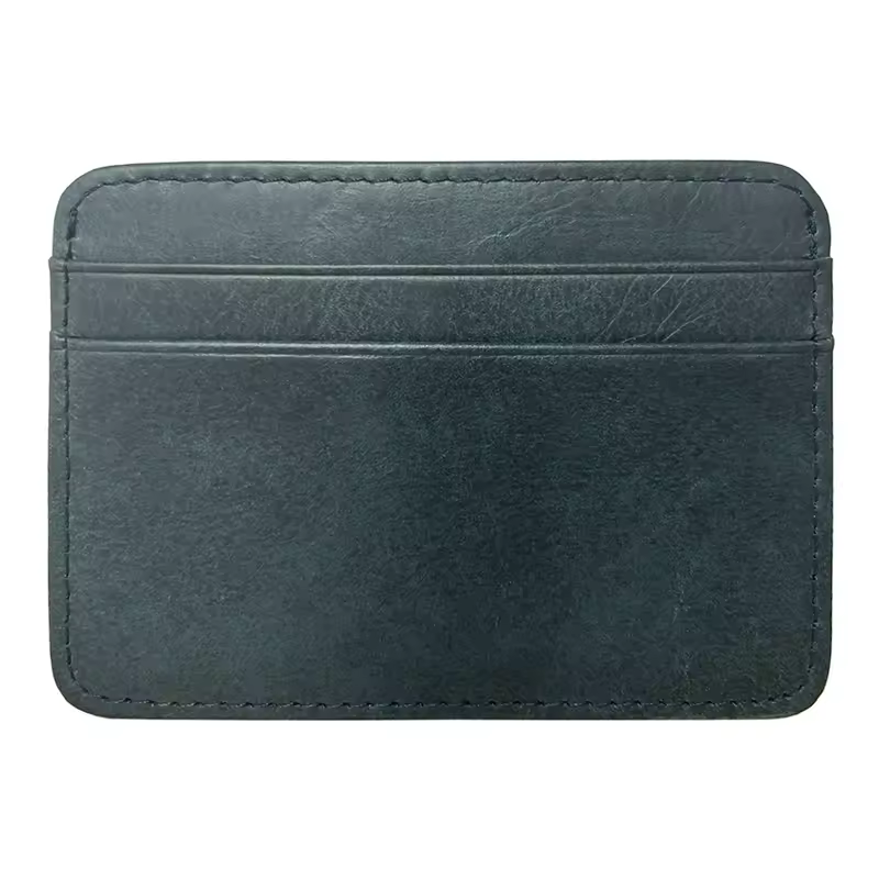 New Cow Leather Men's Card Bag Coin Purse Slim Credit Card Holder Wallet For Men and Women ID Card Pocket - Image 10